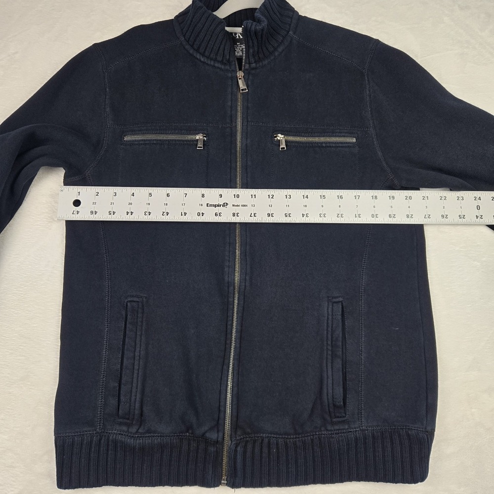 Calvin‎ Klein Knit Jacket Mens Medium Black Pockets - Picture 4 of 10